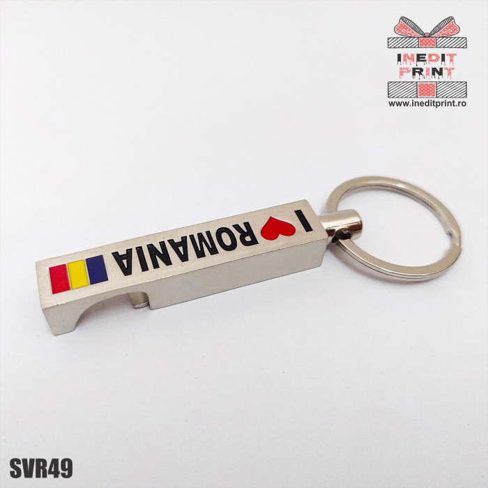 Breloc desfacator sticle ”I LOVE ROMANIA” SVR49 [4]