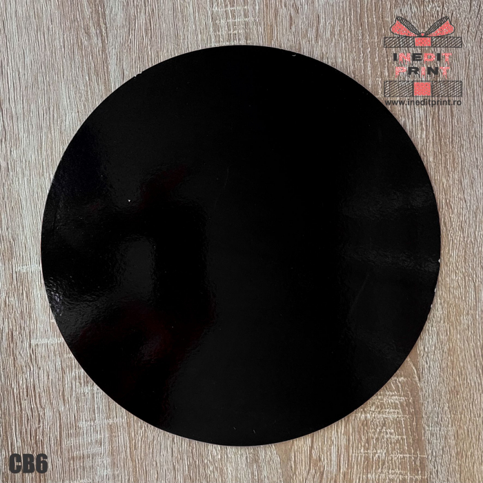 Cake Board rotund auriu/negru INEDIT PRINT CB6 [4]