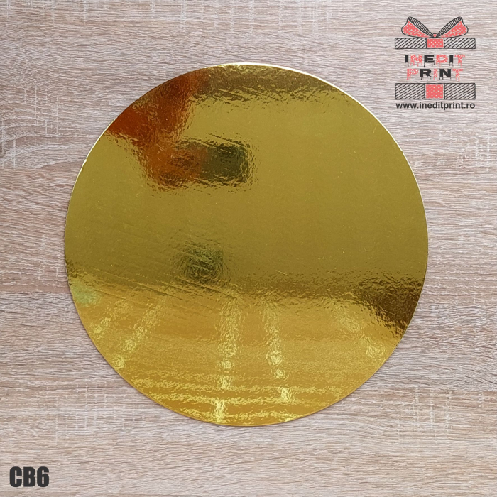 Cake Board rotund auriu/negru INEDIT PRINT CB6 [3]