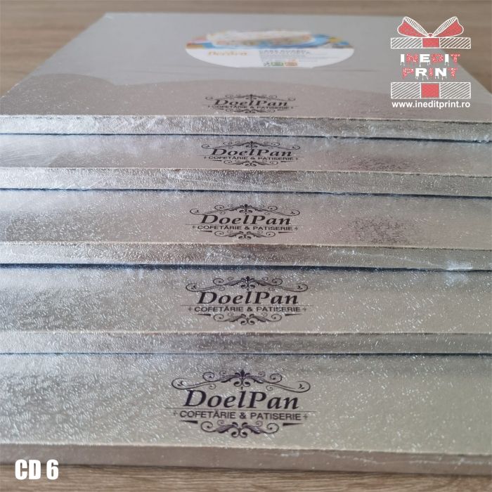 Cake Drum personalizat pătrat Argintiu PREMIUM (Decora) CD6 [7]