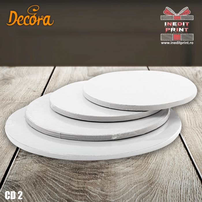 Cake Drum personalizat rotund Alb (Decora) CD2 [4]
