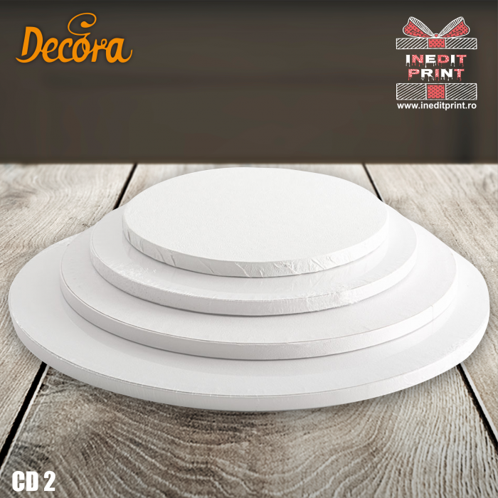 Cake Drum personalizat rotund Alb (Decora) CD2 [3]