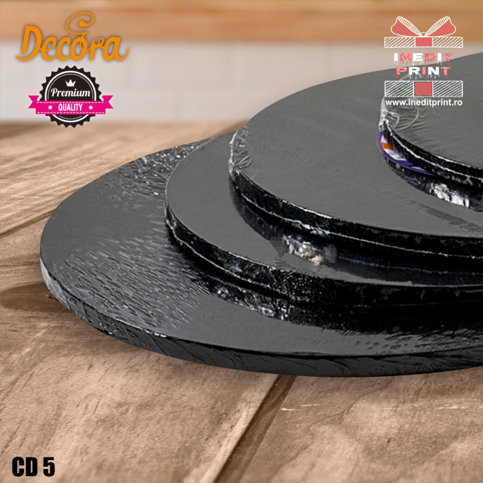 Cake Drum personalizat rotund Negru PREMIUM (Decora) CD5 [5]