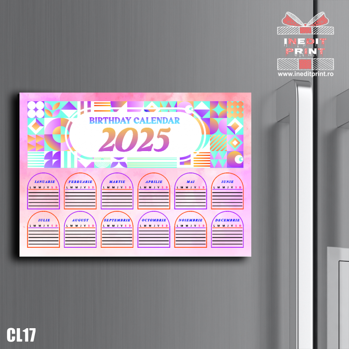 Calendar magnetic Birthday Calendar A4 (210X297 mm)- CL17 [2]