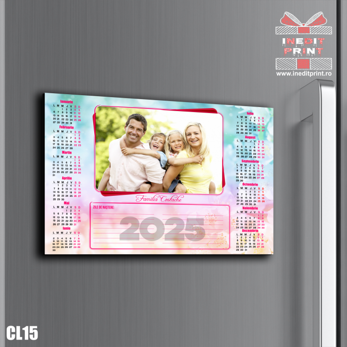 Calendar magnetic personalizat cu poza si text CL15 [2]