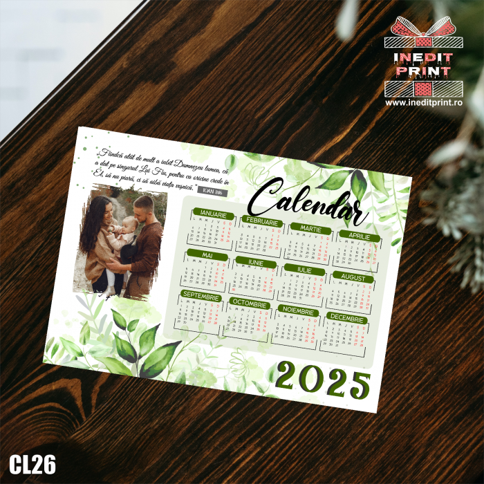 Calendar magnetic personalizat poza + verset - CL26 [2]