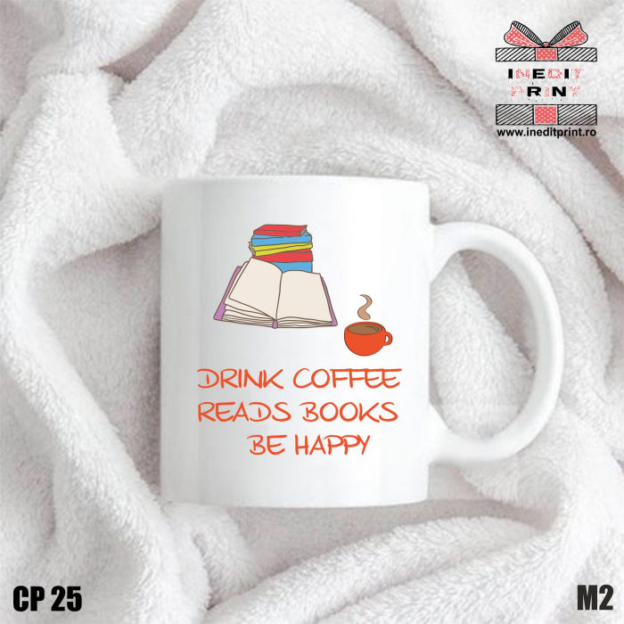 Cană Drink Coffee, Read books CP25 [4]
