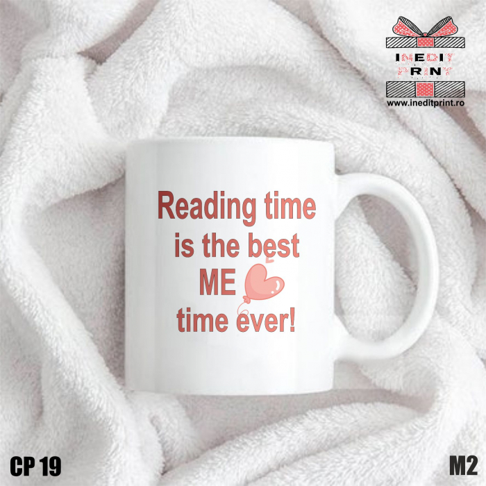 Cană Reading time is the best me time ever CP19 [2]
