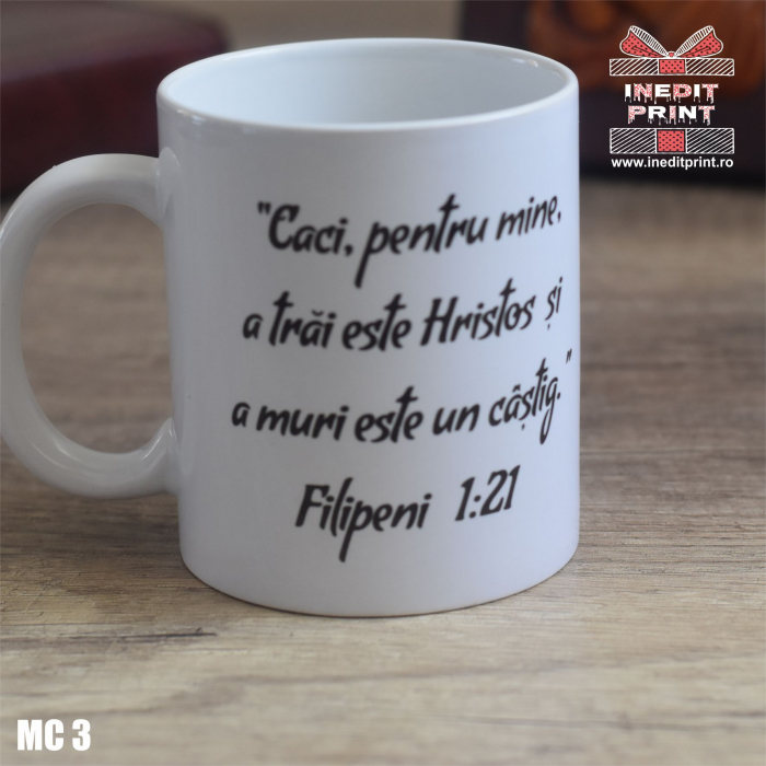 Cană verset Filipeni 1:21 MC3 [2]