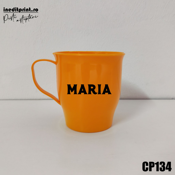 Cana din plastic personalizata cu nume CP134 [2]