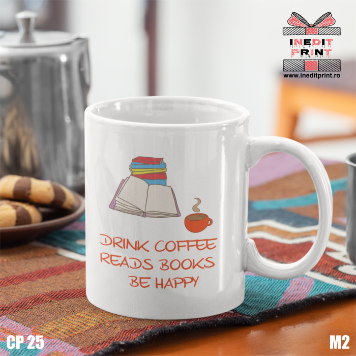 Cană Drink Coffee, Read books CP25 [3]