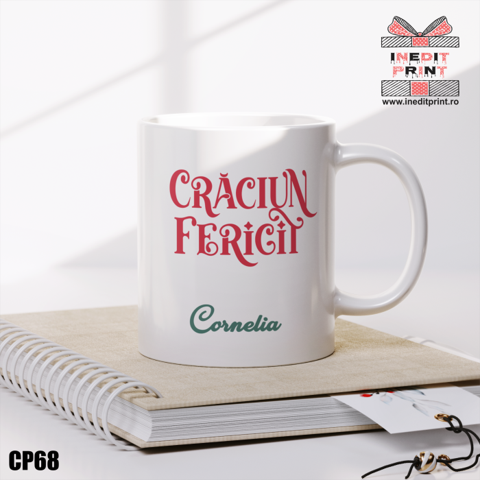 Cana personalizata Craciun Fericit CP68 [2]