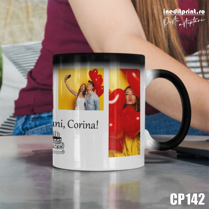Cana personalizata cu 4 poze si text CP142 [2]
