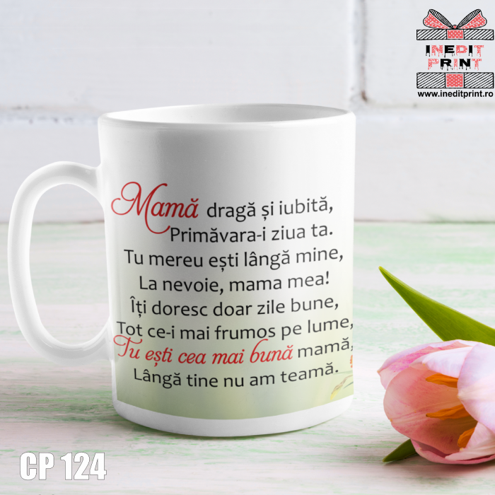 Cana personalizata cu text si poza de 8 Martie CP124 [2]