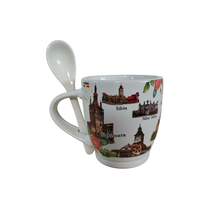 Cana Suvenir cu Lingurita Romania 8 cm SVR142 [4]