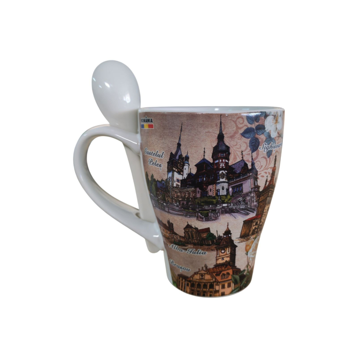 Cana Suvenir cu Lingurita Transilvania 10 cm SVR143 [4]