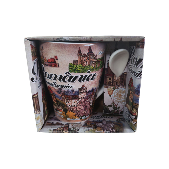 Cana Suvenir cu Lingurita Transilvania 10 cm SVR143 [2]