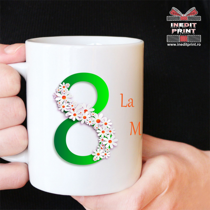 Cană personalizată 8 Martie cu o poză și mesaj CP4 [2]