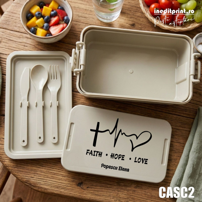 Caserola personalizata Faith, Hope, Love CASC2 [2]