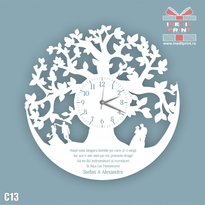 Ceas personalizat cu text C13 [2]
