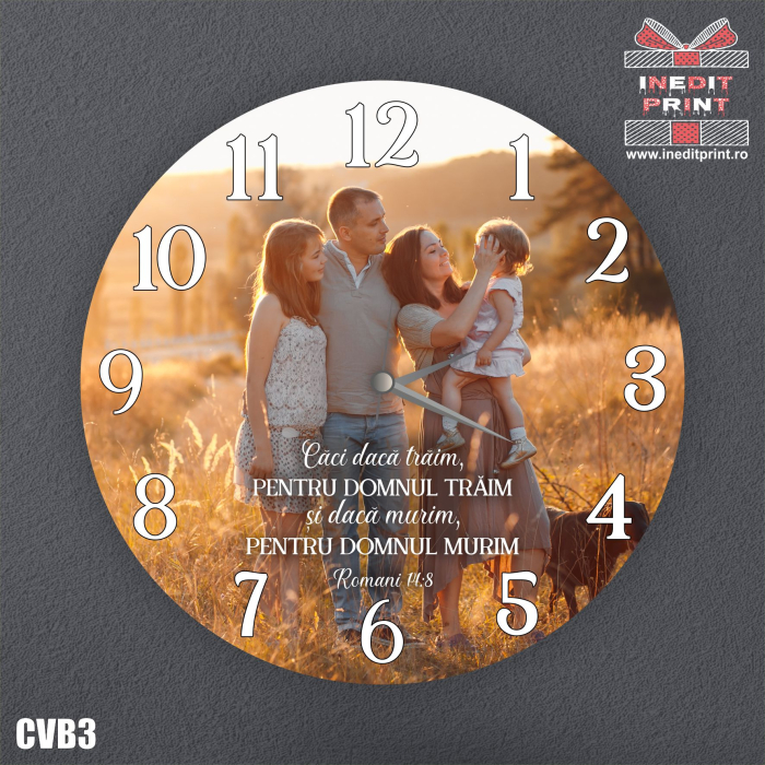Ceas personalizat fotografie si verset CVB3 [2]