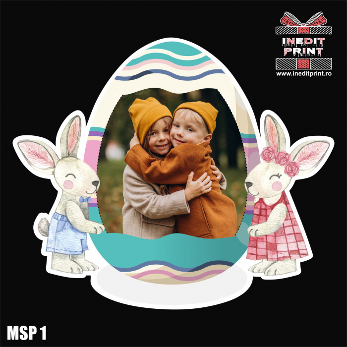 Decorațiune personalizată cu magnet Iepurașul de Paște MSP1 [2]