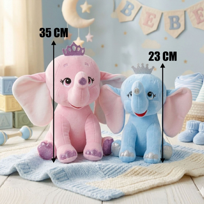Elefant plus Roz 23 cm Personalizat PLUS6 [3]