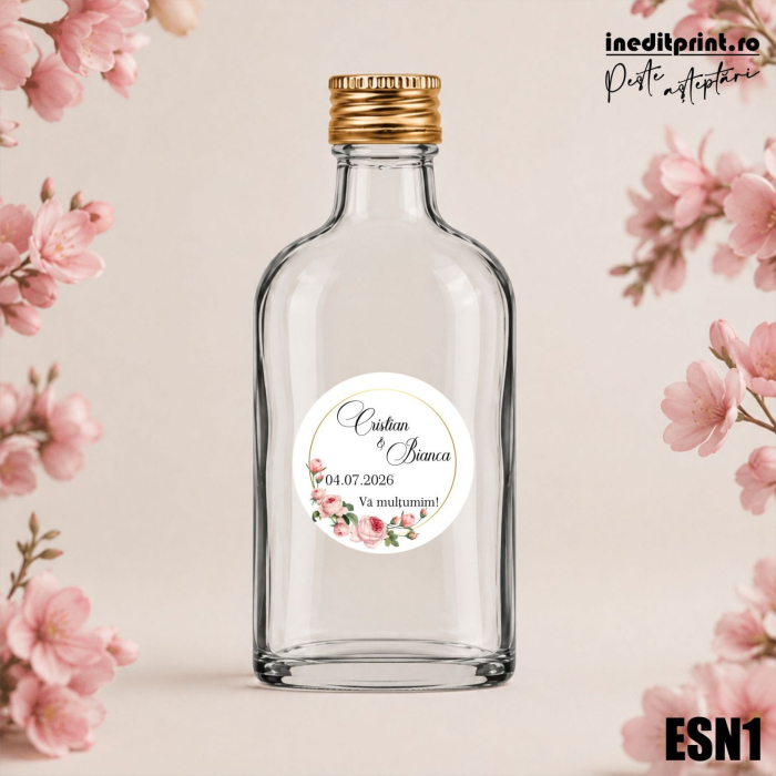 Eticheta personalizata pentru sticla de nunta ESN1 [2]