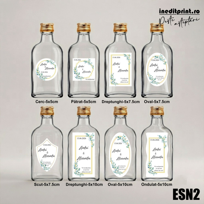 Eticheta personalizata pentru sticla de nunta ESN2 [2]