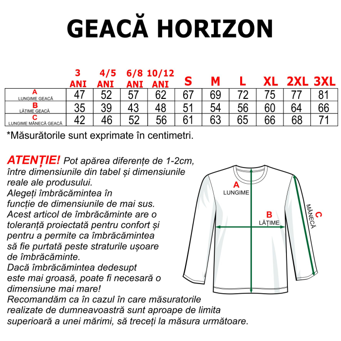 Geaca personalizabila Horizon Copii si Adulti GPH1 [7]