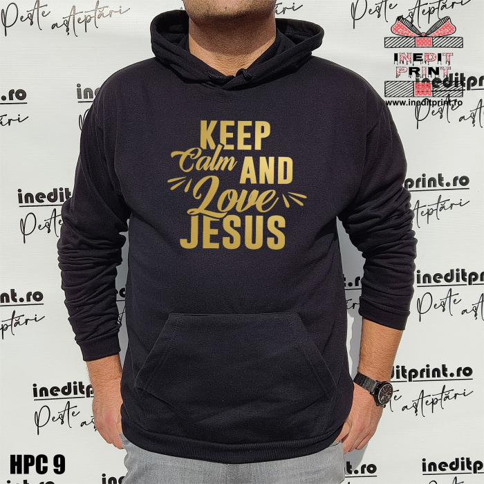 Hanorac Keep calm and love Jesus HPC9 [2]
