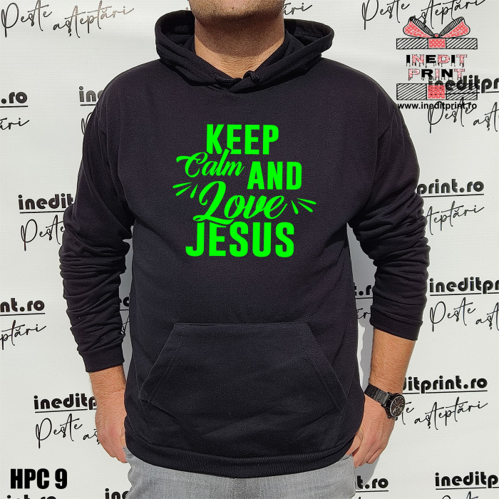 Hanorac Keep calm and love Jesus HPC9 [4]