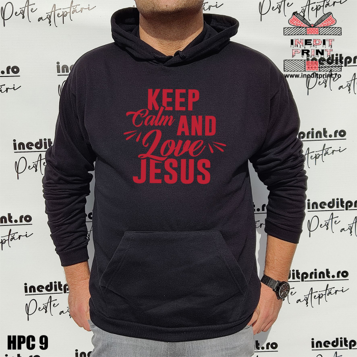 Hanorac Keep calm and love Jesus HPC9 [3]
