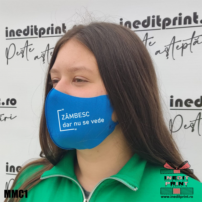 Mască personalizată Zâmbesc dar nu se vede MMC1 [2]