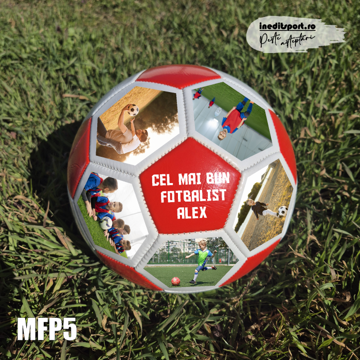 Minge fotbal personalizata cu poza si text MFP5 [2]