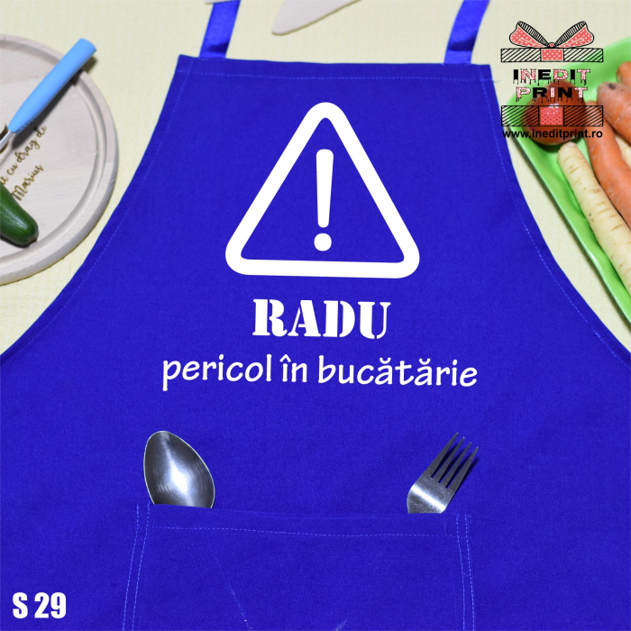 Șorț personalizat Pericol în bucătărie S29 [5]
