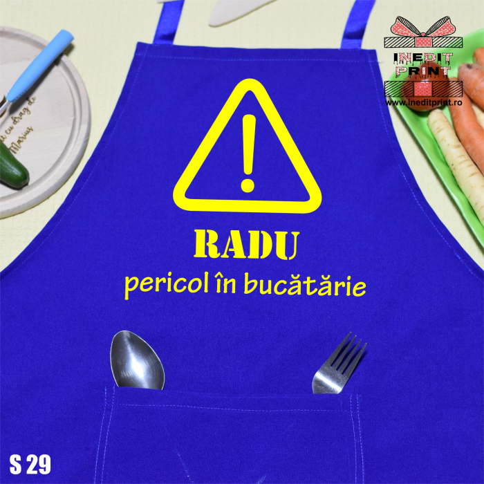 Șorț personalizat Pericol în bucătărie S29 [6]
