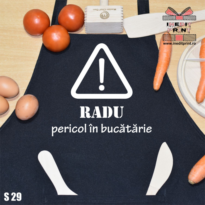 Șorț personalizat Pericol în bucătărie S29 [4]