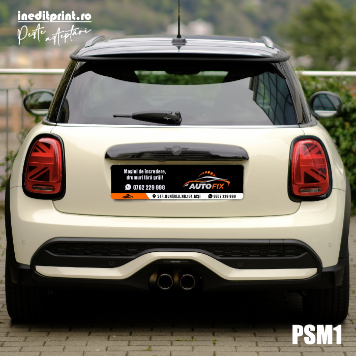 PACHET suport si placuta auto personalizata PSM1 [2]