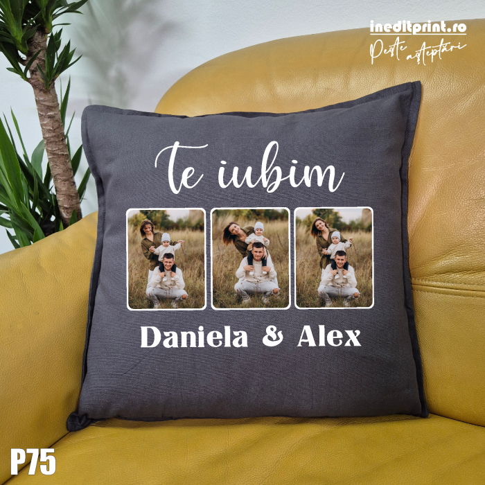 Perna Personalizata cu poze "Te iubim" - P75 [1]