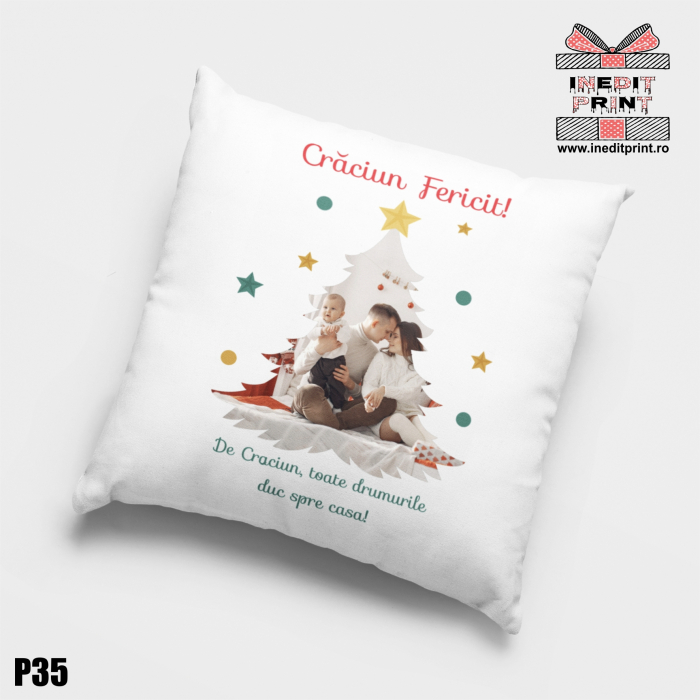 Pernă Personalizată ”Toate drumurile duc spre casă” P35 [2]