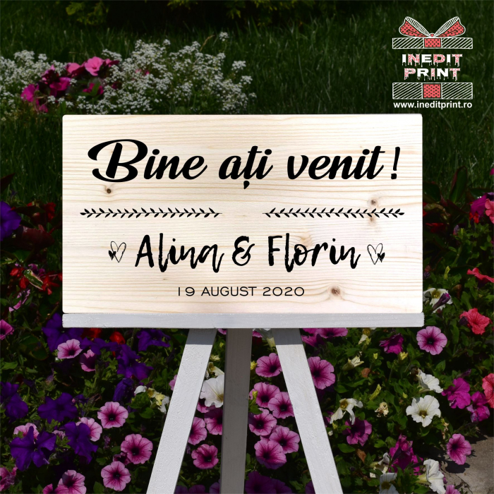 Plăcuță Întâmpinare "Bine ati venit" Personalizată PN52 [5]