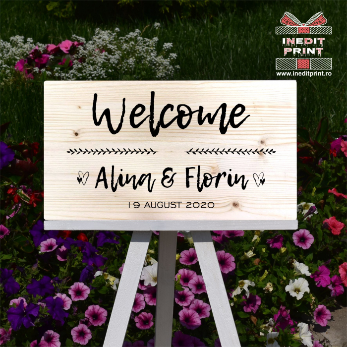 Plăcuță Întâmpinare "Welcome" Personalizată PN45 [5]