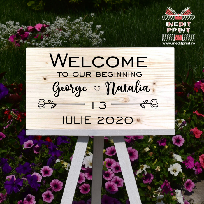 Plăcuță Întâmpinare "Welcome" Personalizată PN47 [5]