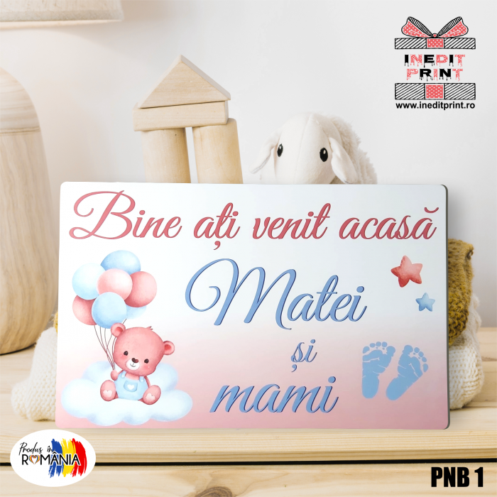 Placuta personalizata Bine ati venit acasa PNB1