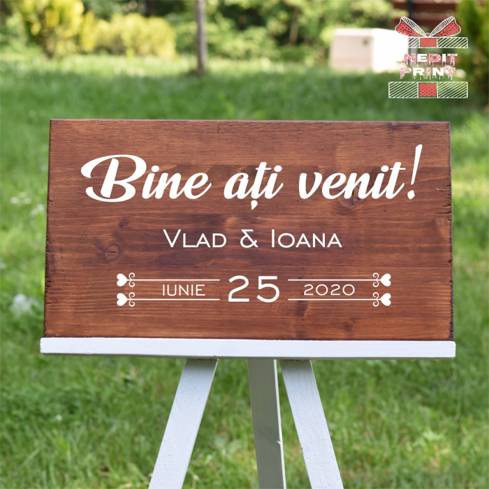 Plăcuță Întâmpinare "Bine ati venit" Personalizată PN53 [2]