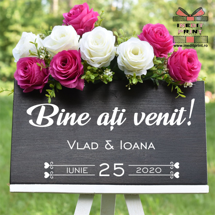 Plăcuță Întâmpinare "Bine ati venit" Personalizată PN53 [3]