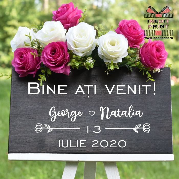 Plăcuță Întâmpinare "Bine ati venit" Personalizată PN55 [3]