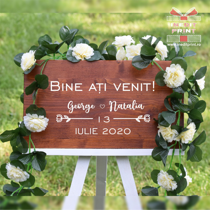 Plăcuță Întâmpinare "Bine ati venit" Personalizată PN55 [2]