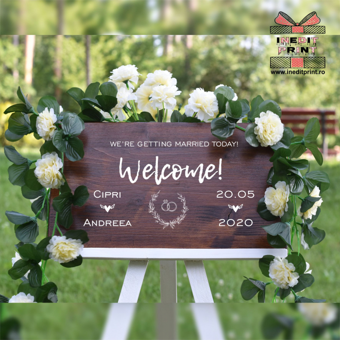 Plăcuță Întâmpinare "Welcome" Personalizată PN44 [2]